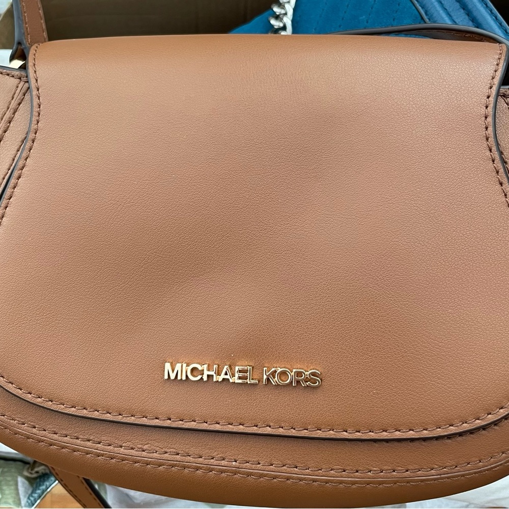 Michael Kors crossbody bag (cognac color) Like New!